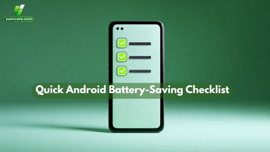 Quick Android Battery-Saving Checklist